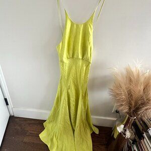 Crossback Maxi Bias Dress - Acid